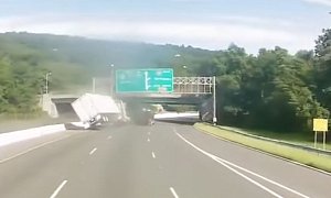 Truck Filled With Candy Flips on The Highway After Road Rage Incident