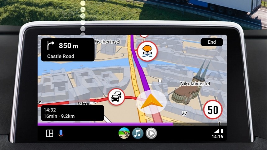 Sygic navigation for trucks now on Android Auto