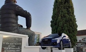 Truck Pirate Honored With Bronze Statues of Self and Audi SQ7 Next to His Grave