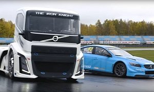 Truck Versus Race Car Track Battle Outcome Is Impossible to Predict