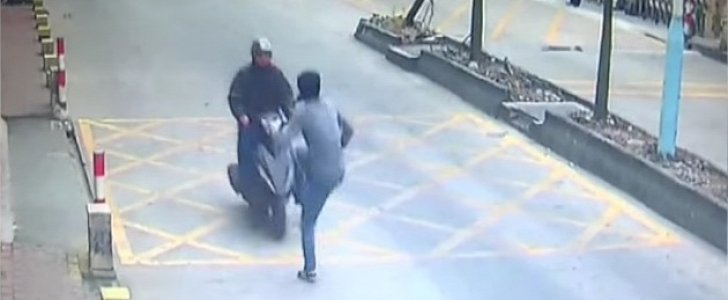 Man stops scooter thief