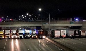Truckers Block Interstate to Prevent Jumper from Committing Suicide