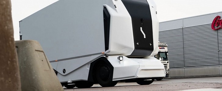 The Einride Pod, an all-electric, AI-powered freight truck