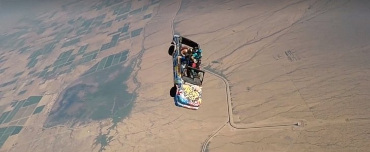 Trump 2020 car skydiving