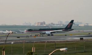 Trump Force One Lands in New York for the First Time