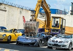 Try Not to Cry: Smuggled McLaren 620R Gets Destroyed by an Excavator