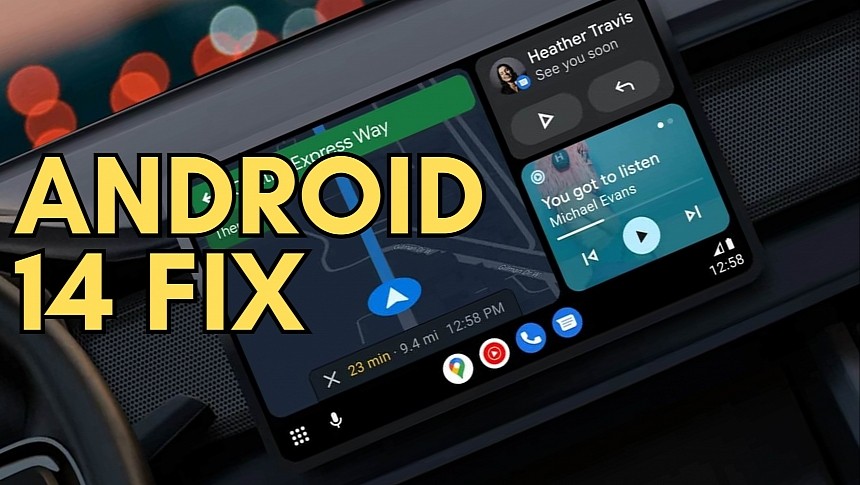Android 14 breaking down Android Auto