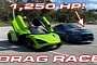 Tuned 2020 Ford Mustang Shelby GT500 Drag Races McLaren 765LT, Demolition Ensues