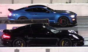 Tuned 2020 Shelby GT500 Drag Races Stock GT500, Challenger Hellcat, 911 Turbo S