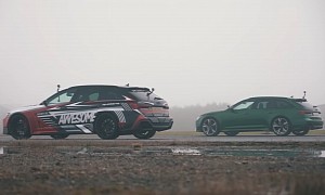 Tuned 2021 Audi RS 6 Drag Races Stock Audi RS 6 in Fast Wagon Showdown
