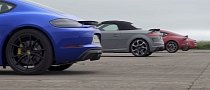 Tuned Alpine A110 Drag Races Supra, Audi TT RS and Cayman GTS, Results Shock