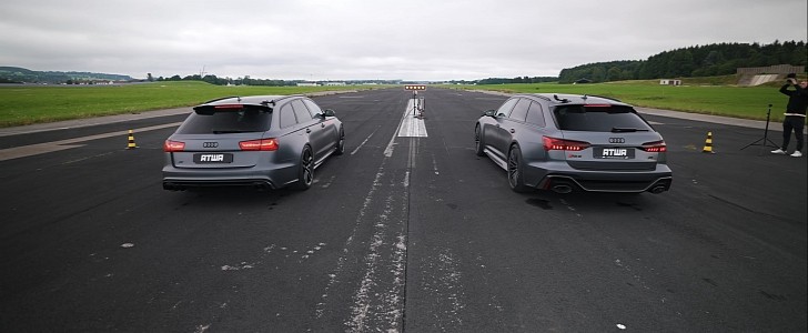 Audi RS6 C7 vs. Audi RS6 C8 | DRAG RACE | Daniel Abt 