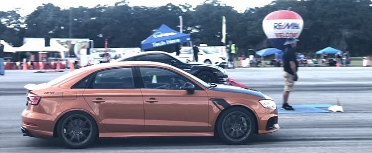 Tuned Audi RS3 Does 168 MPH 1/2-Mile