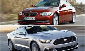 Tuned BMW 335i Drag Races a 2015 Ford Mustang GT on E85 and a Twin-Turbo Supra