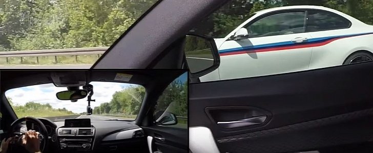 Tuned BMW M2 Drag Races Tuned BMW M240i on German Autobhan