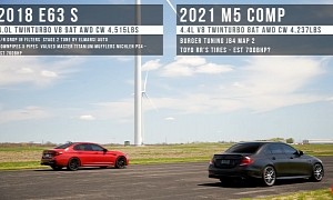 Tuned BMW M5 Comp Drags and Rolls Modded E 63 S. It's Close But Not Close Enough