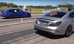 Tuned BMW M5 Drag Races 1,000 HP Mercedes-Benz CLS63 AMG, Brutality Ensues