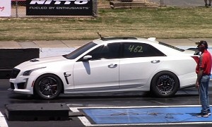 Tuned Cadillac CTS-V Pulls Off 9-Second Quarter-Mile Pass Despite Gearbox Issues
