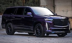 Tuned Cadillac Escalade-V Has a NSFW-Named Wrap and Seat Embossing