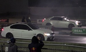 Tuned F80 BMW M3 Drag Races Cadillac CTS-V With Bolt-Ons, Somebody Gets Walked