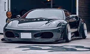 Tuned Ferrari F430 Is Living Its Life in Peace With the Right Amount of Negative Camber