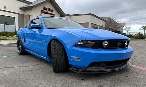 Tuned Grabber Blue 2011 Ford Mustang GT 5.0 Packs 660 HP and a Six-Speed Manual
