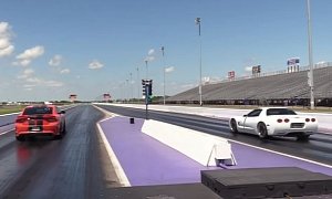 Tuned Hellcat Challenges Twin-Turbo Corvette to Drag Race, Instantly Regrets It