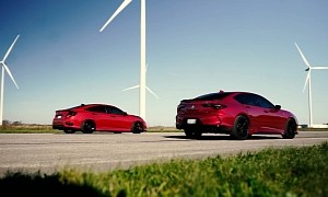 Tuned Honda Civic 1.5T Drags 2022 Acura TLX Type S, Roles Get Dramatic Reversal