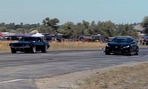 Tuned Honda Civic Faces Domestic Muscle in Drag Race, Each With About 500 HP