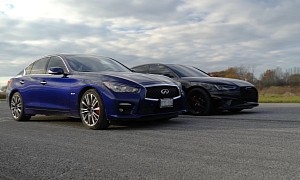 Tuned Infiniti Q50 RS Drag Races Tuned Audi S4, Loses Every Single Round