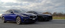Tuned Infiniti Q50 RS Drag Races Tuned Audi S4, Loses Every Single Round