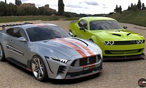Tuned Mustang GT500 vs Modded SRT Challenger Feels Like a Total CGI Dream