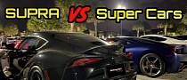 Tuned Toyota Supra Street-Racing Ferraris Is Real-Life Fast and Furious Action