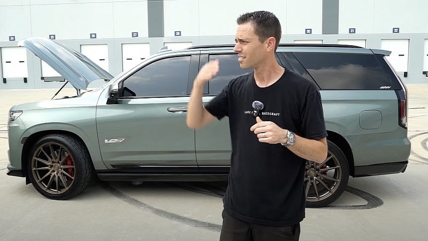 Tuning expert interrupted while introducing the Stage 1 package for the Cadillac Escalade-V