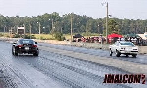 Turbo and Nitrous Toyota Supra Drags Mustang and Old Camaro, They're Very Close