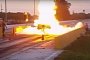 Turbo Chevy's Tranny Explodes at Drag Strip, No Protection Means Driver Injuries