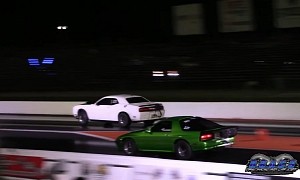 Turbo Dodge Challenger Drags Mustangs, Trans Am, Twin-Turbo BBC RX-7, Gaps All
