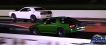Turbo Dodge Challenger Drags Mustangs, Trans Am, Twin-Turbo BBC RX-7, Gaps All
