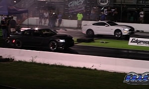 Turbo Ford Mustang GT Drags Surprising Corvette and Hellcat, Someone's a 9-Second Wonder