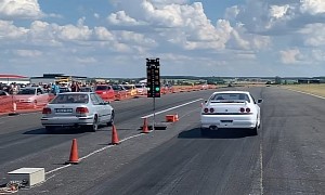 Turbo R33 Nissan Skyline Races Old Honda Civic 1.6, Care to Discover the Winner?