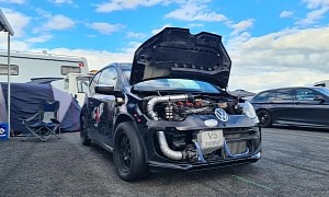 Turbo VR5 Swapped VW Up Eats Mustangs and M3s for Lunch at the Drag Strip