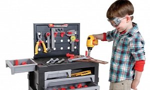Turn Your Kid into a Petrolhead with This Toy Mobile Workshop