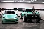 Turquoise 2021 Ford Bronco Has “Puny” Owner, Matching Garage Sibling Is a Tesla
