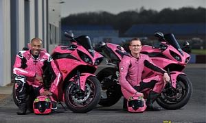 TV Stars Riding Pink Bikes for Charity