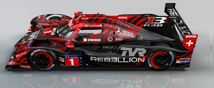 Rebellion R-13 with TVR sponsorship