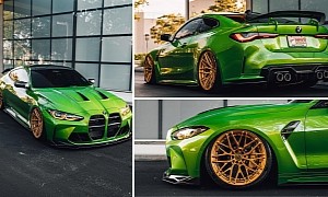 Tweaked BMW M4 Looks Like a High Visibility Jacked on (New) Wheels