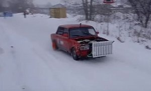 Twin-Engined Lada Is a Crazy Russian Build with a Straight-8 "Motor"