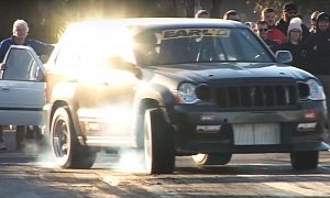 Twin-Turbo Jeep Grand Cherokee SRT8 Goes Drag Racing, Aims for 8s Run