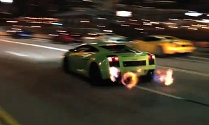 Twin Turbo Lamborghini Gallardo Spitting Flames