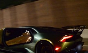 Twin-Turbo Lamborghini Huracan Drag Races Boosted Mustang GT, Street Fight Lit